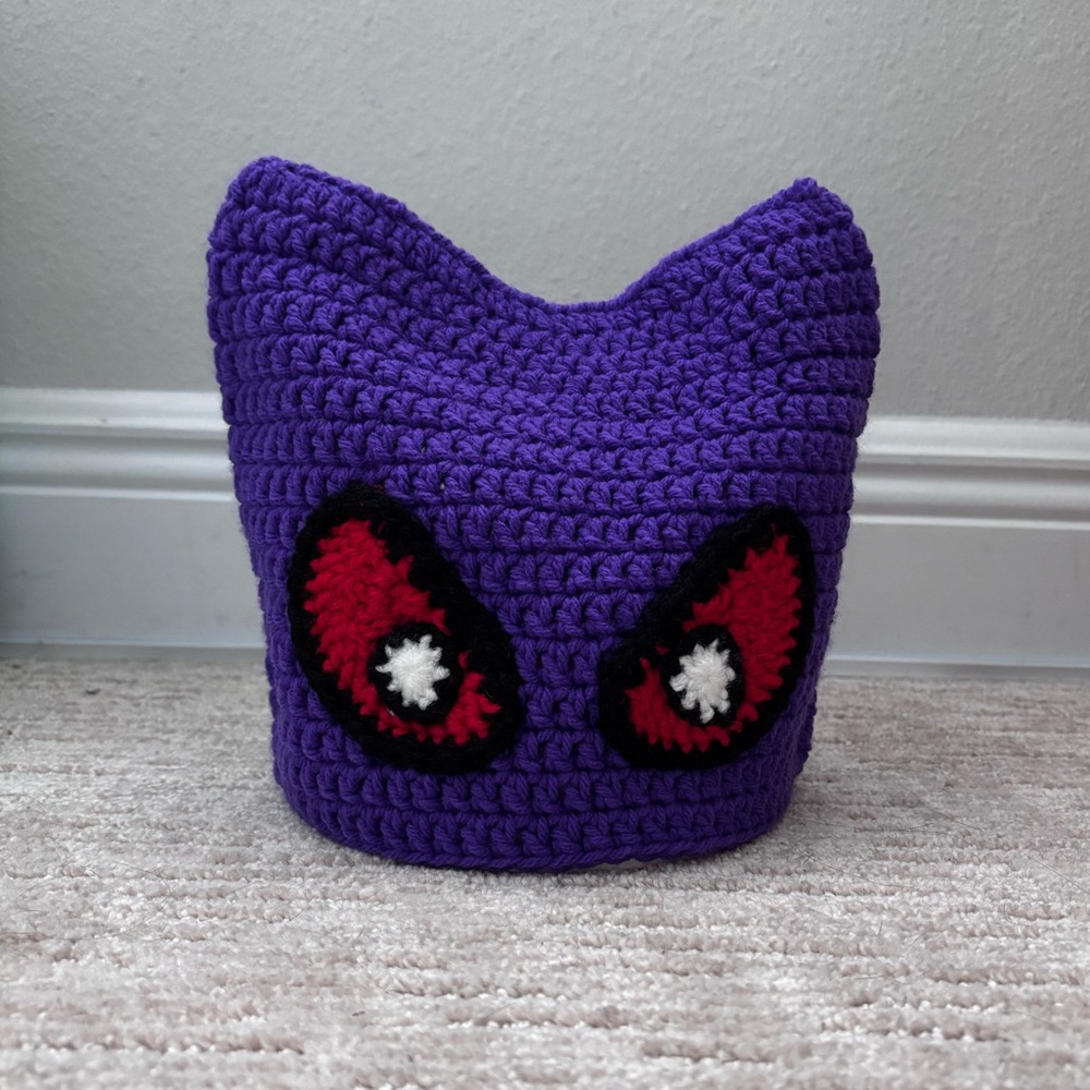 Gengar Crochet Hat